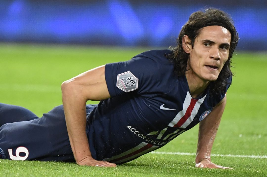 Edinson Cavani, en un partido del PSG. Edinson Cavani, en un partido del PSG.