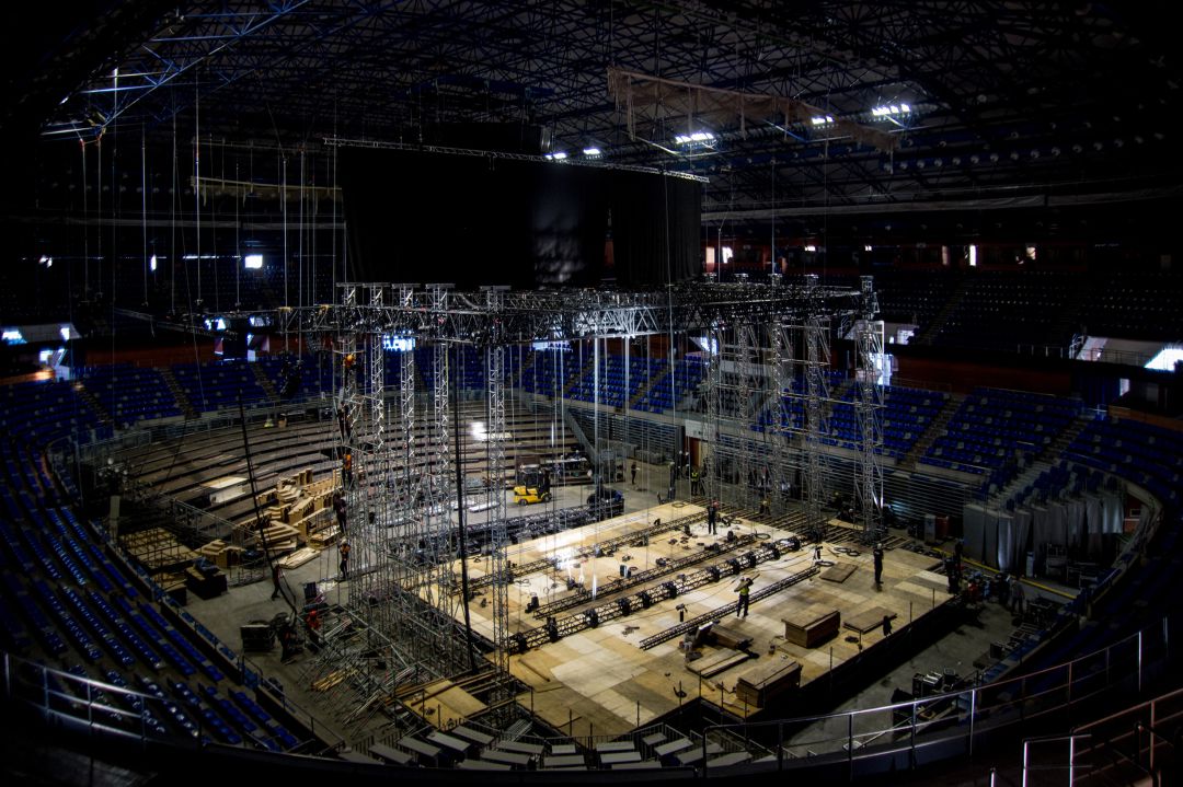 Así se transforma el Palacio de Deportes Martín Carpena Así se transforma el Palacio de Deportes Martín Carpena