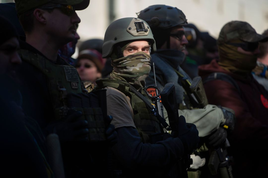 Un manifestante a favor de las armas en la manifestación celebrada en Virginia (EEUU) Un manifestante a favor de las armas en la manifestación celebrada en Virginia (EEUU)
