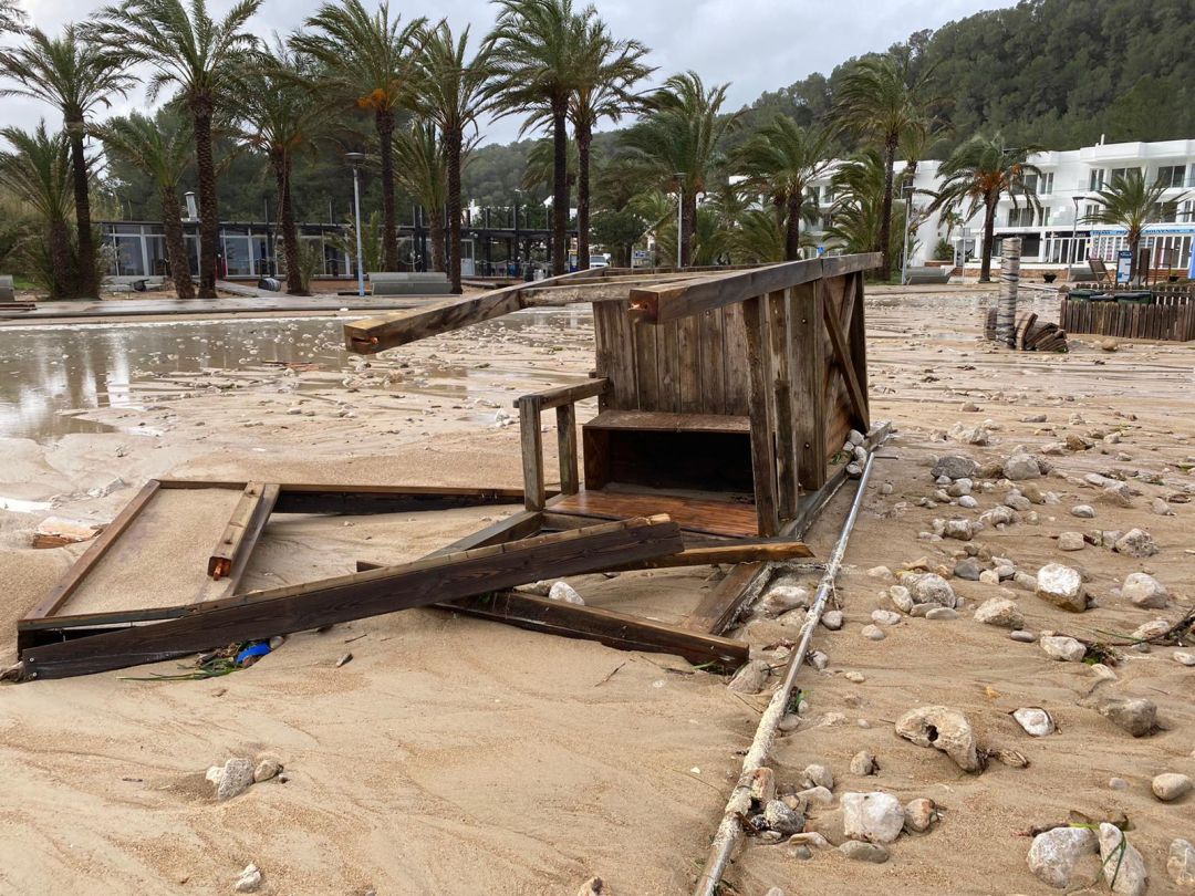 Imagen de la zona de Sant Miquel tras el paso de 'Gloria' Imagen de la zona de Sant Miquel tras el paso de 'Gloria'
