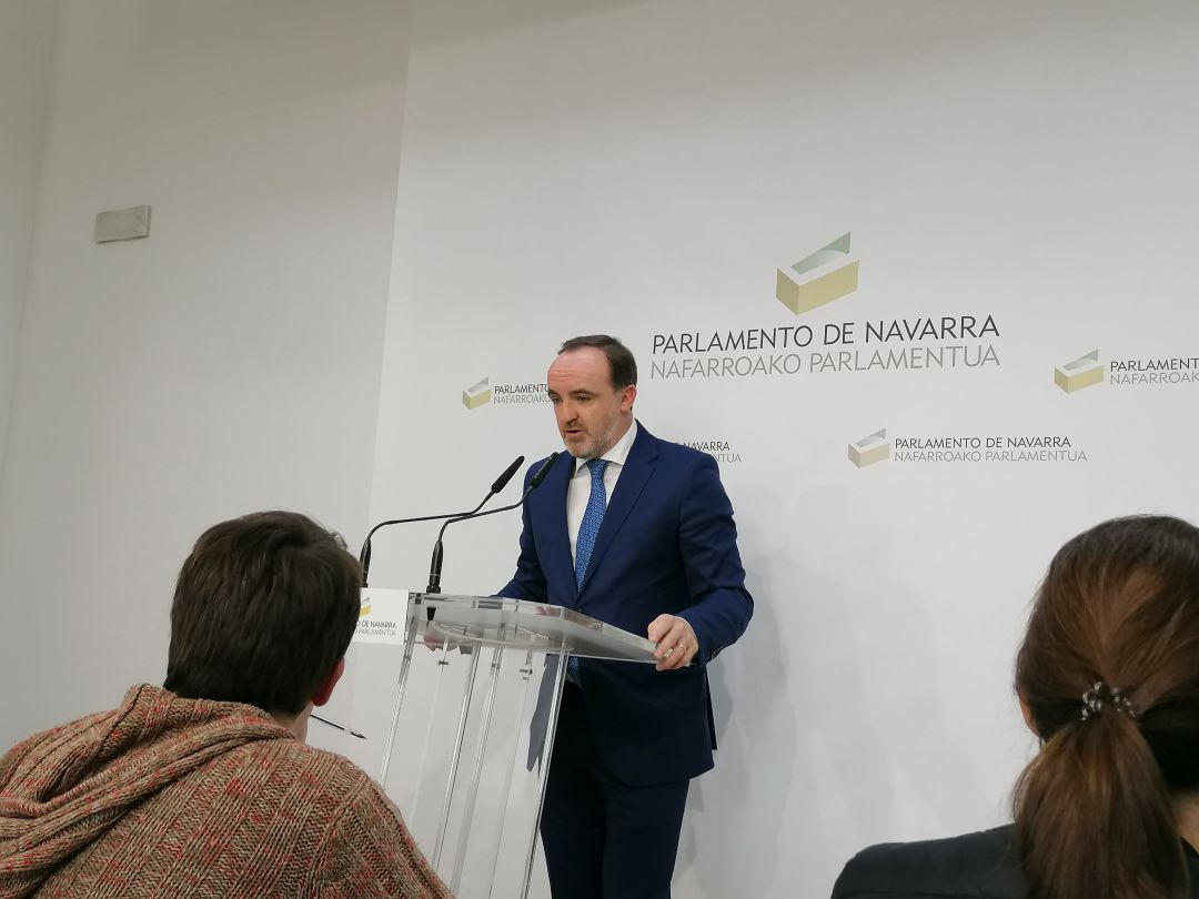 Javier Esparza, de Navarra Suma, en Mesa y Junta de Portavoces Javier Esparza, de Navarra Suma, en Mesa y Junta de Portavoces
