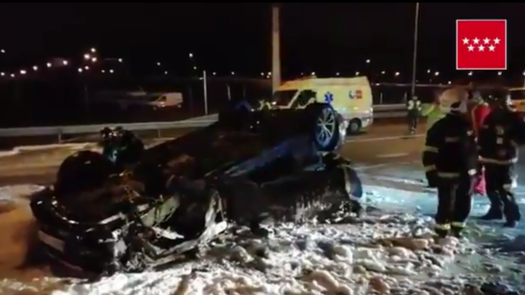 Un herido grave en un accidente en la A-42 a la altura de Getafe