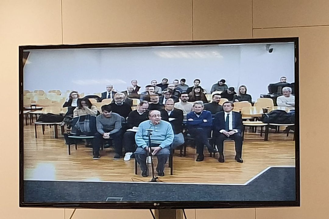 Ángel Vizcay responde en el juicio del Caso Osasuna. Ángel Vizcay responde en el juicio del Caso Osasuna.