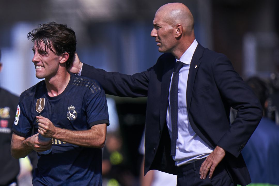 Álvaro Odriozola y Zinédine Zidane Álvaro Odriozola y Zinédine Zidane