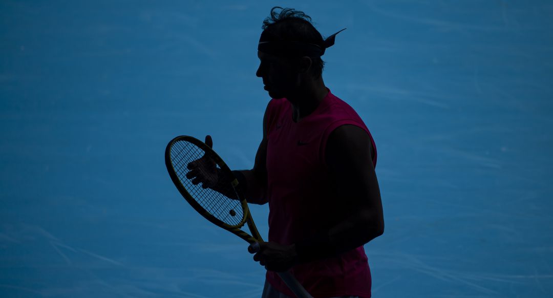 Rafa Nadal, en su estreno en el Open de Australia 2020. Rafa Nadal, en su estreno en el Open de Australia 2020.