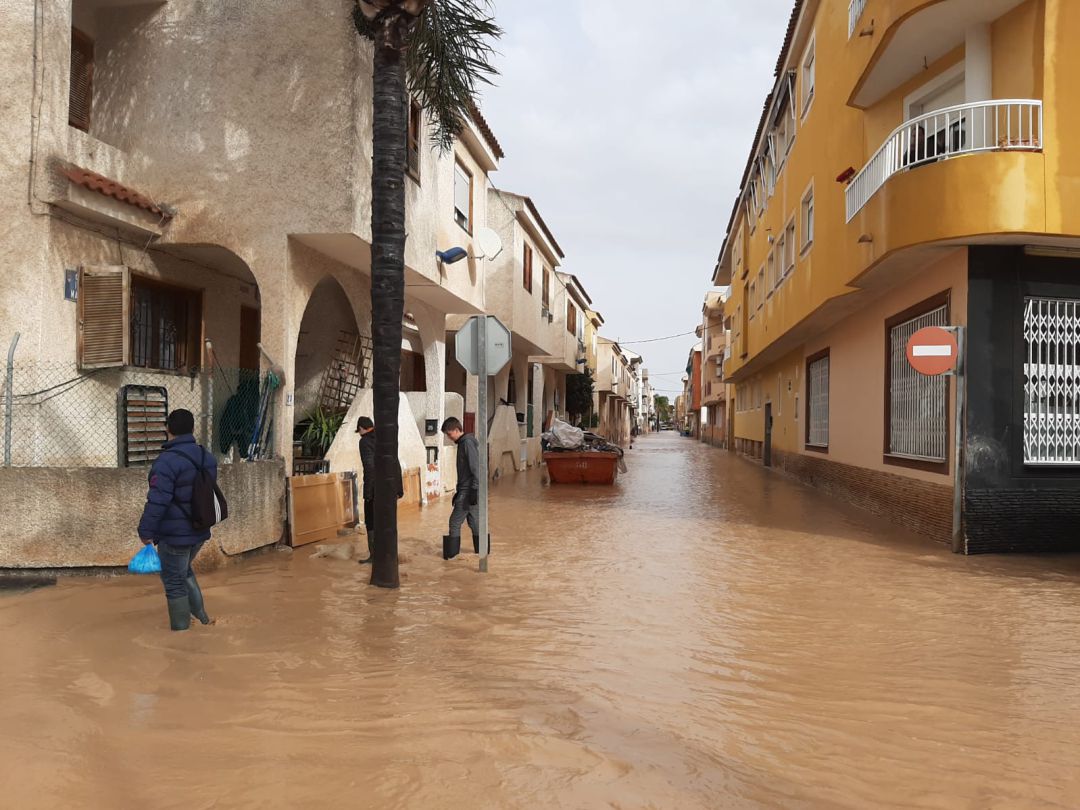 Calles inundadas en Los Alcázares Calles inundadas en Los Alcázares