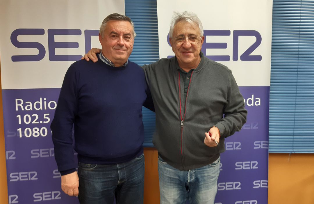 Los líderes de UGT y CCOO en Granada, Juan Martín (i) y Ricado Flores (d), en los estudios de Radio Granada Los líderes de UGT y CCOO en Granada, Juan Martín (i) y Ricado Flores (d), en los estudios de Radio Granada