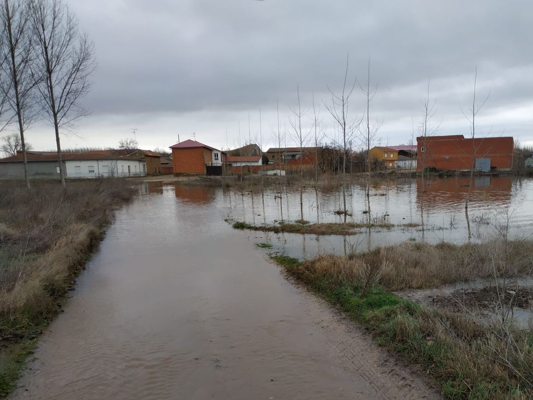 El río Órbigo desbordado en la localidad de Vecilla de la Polvorosa El río Órbigo desbordado en la localidad de Vecilla de la Polvorosa