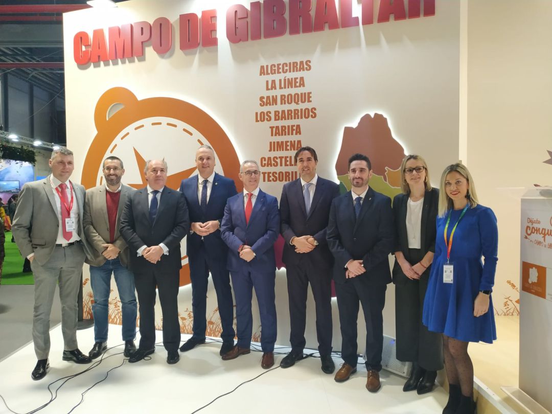 Imagen de la inauguración del estand de la Mancomunidad de Municipios del Campo de Gibraltar. Imagen de la inauguración del estand de la Mancomunidad de Municipios del Campo de Gibraltar.
