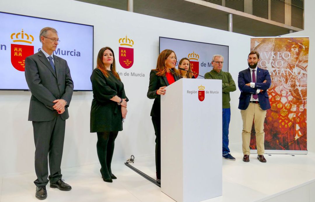 La alcaldesa, Ana Belén Castejón, durante la presentación de Cartagena en FITUR La alcaldesa, Ana Belén Castejón, durante la presentación de Cartagena en FITUR