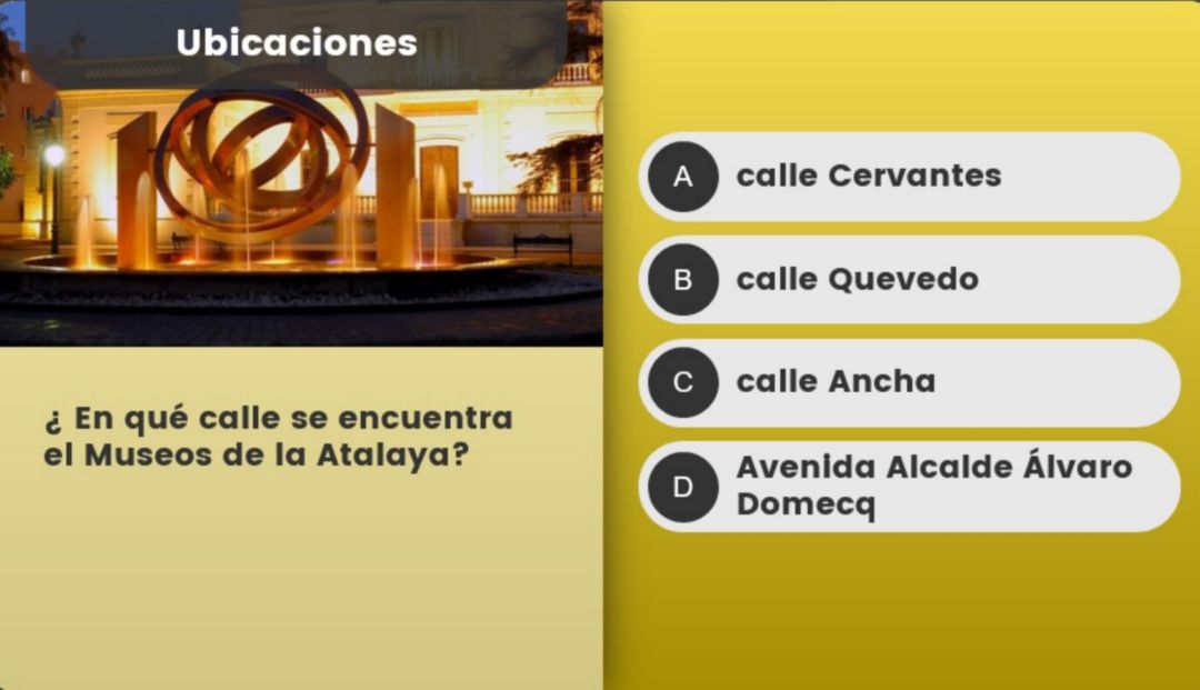 Esta es una de las preguntas del Trivial Turístico Jerez Esta es una de las preguntas del Trivial Turístico Jerez