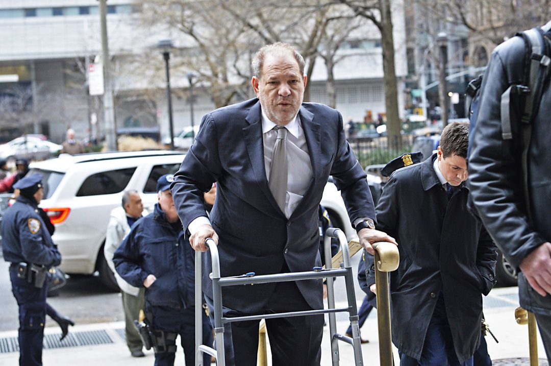 Harvey Weinstein, a la entrada del juicio. Harvey Weinstein, a la entrada del juicio.