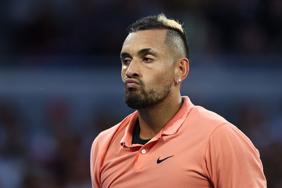 Nick Kyrgios durante el partido ante Simon. Nick Kyrgios durante el partido ante Simon.