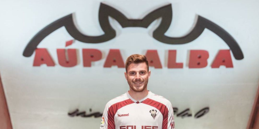 Diego Caballo, en su presentación como jugador del Albacete Diego Caballo, en su presentación como jugador del Albacete