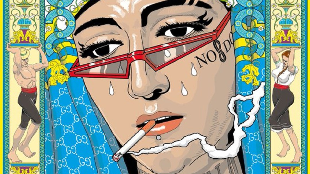 La Esperanza de Triana, con gafas y fumando en un polémico cartel