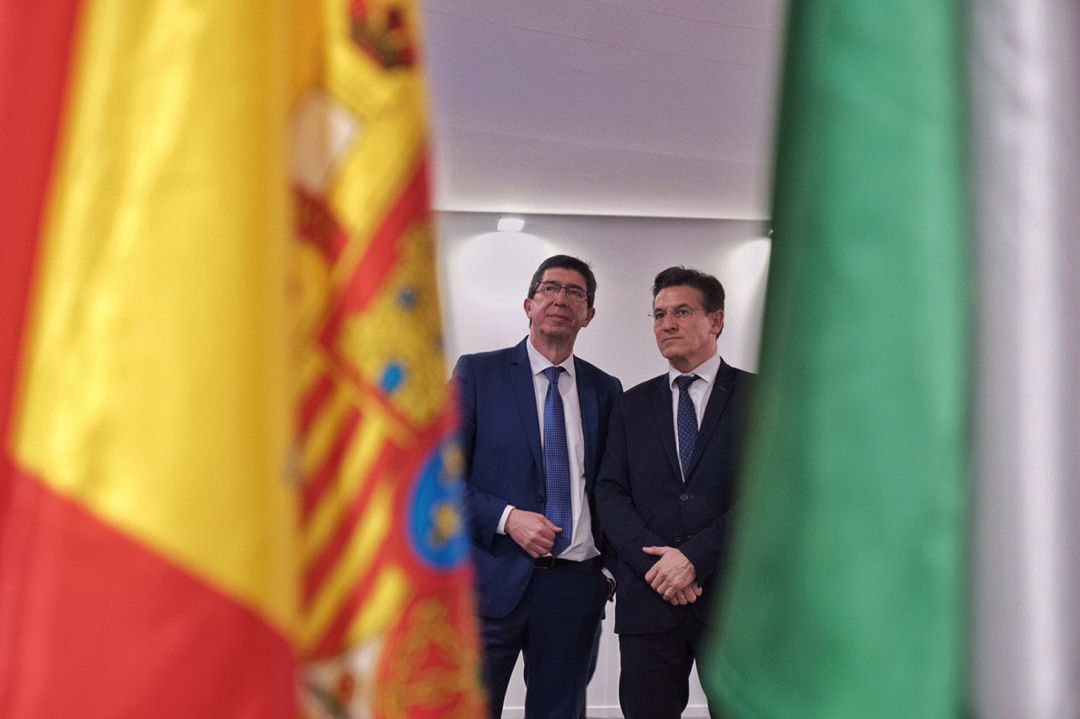 El vicepresidente de la Junta de Andalucía, Juan Marín, acompaña en Fitur 2020 al alcalde de Granada, Luis Salvador, en la presentación de la candidatura a la capitalidad cultural europea 2031 El vicepresidente de la Junta de Andalucía, Juan Marín, acompaña en Fitur 2020 al alcalde de Granada, Luis Salvador, en la presentación de la candidatura a la capitalidad cultural europea 2031