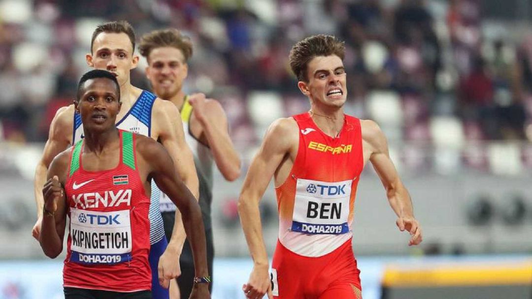 Adrián Ben nunha das serias dos 800 metros en Doha Adrián Ben nunha das serias dos 800 metros en Doha