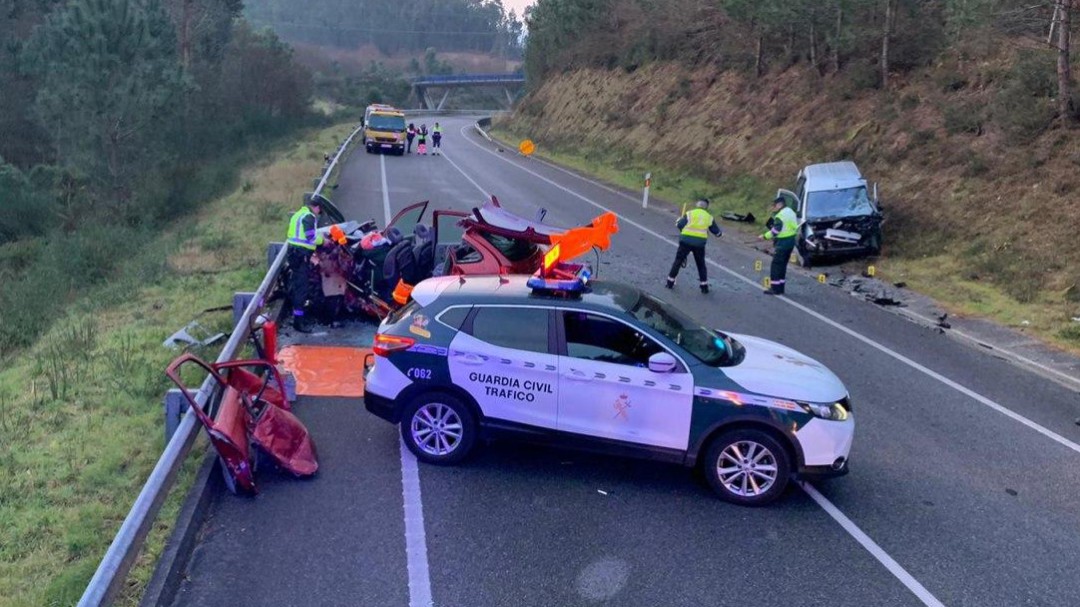 Accidente mortal en la Variante de Caldas de Reis