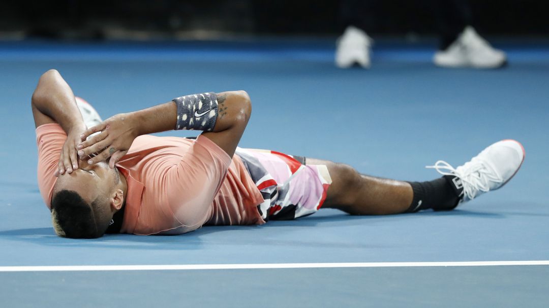 Nick Kyrgios superó a Karen Khachanov en 4 horas y 16 minutos. Nick Kyrgios superó a Karen Khachanov en 4 horas y 16 minutos.