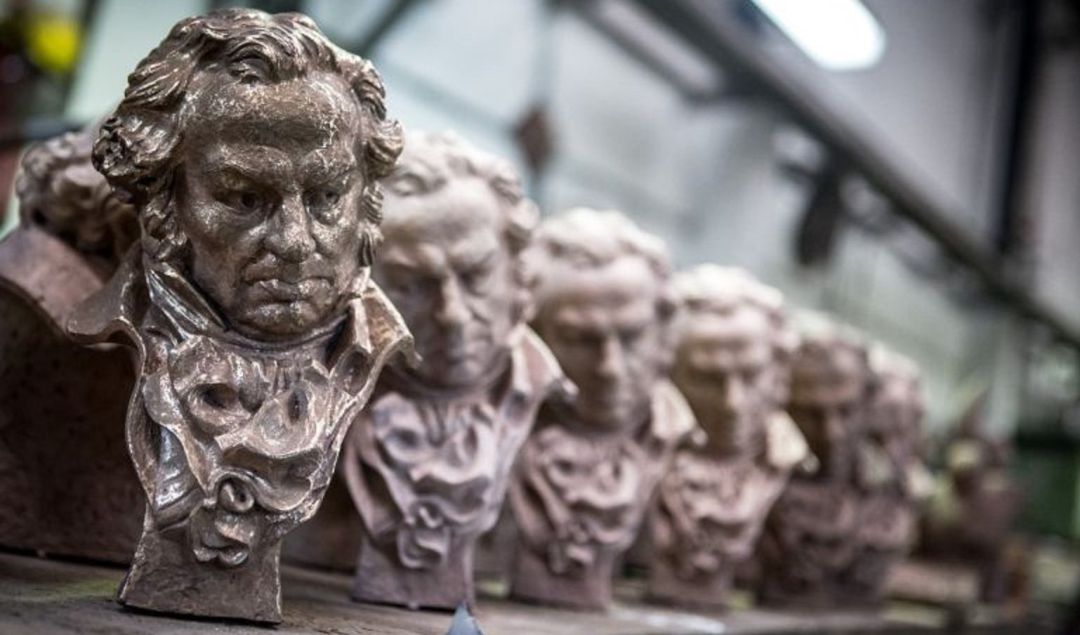 Imagen de varios galardones de los Premios Goya Imagen de varios galardones de los Premios Goya