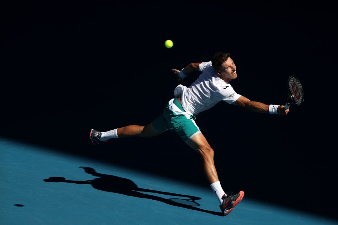 Pablo Carreno durante su partido contra Rafa Nadal. Pablo Carreno durante su partido contra Rafa Nadal.