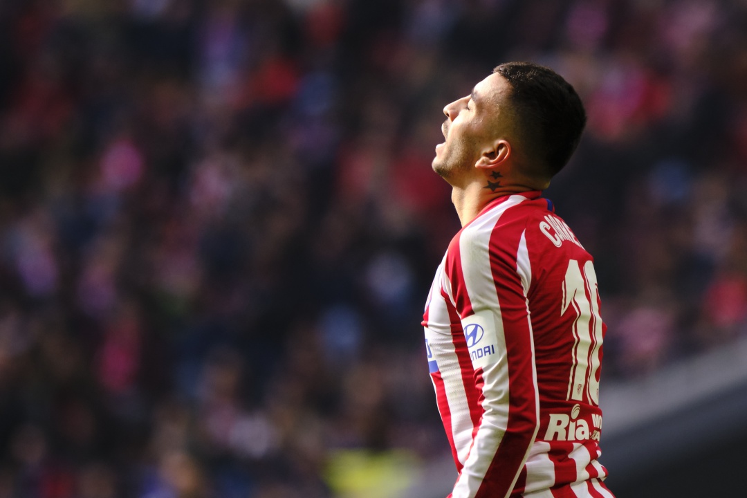 Ángel Correa se lamenta durante el partido en el Wanda Metropolitano Ángel Correa se lamenta durante el partido en el Wanda Metropolitano