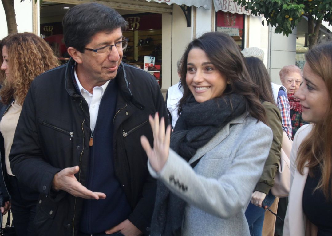 Juan Marín e Inés Arrimadas en una imagen de archivo Juan Marín e Inés Arrimadas en una imagen de archivo