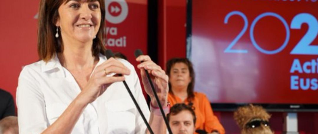 Sorpresa durante un discurso del PSE-EE. Sorpresa durante un discurso del PSE-EE.