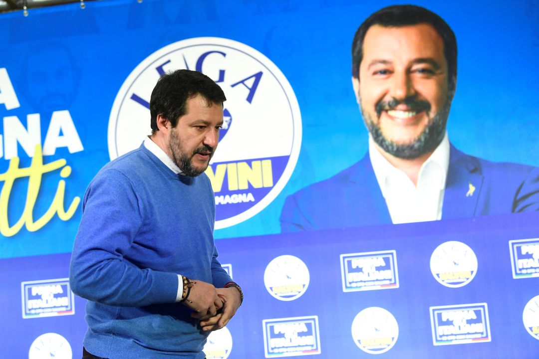 El líder de la ultraderecha Matreo Salvini. El líder de la ultraderecha Matreo Salvini.