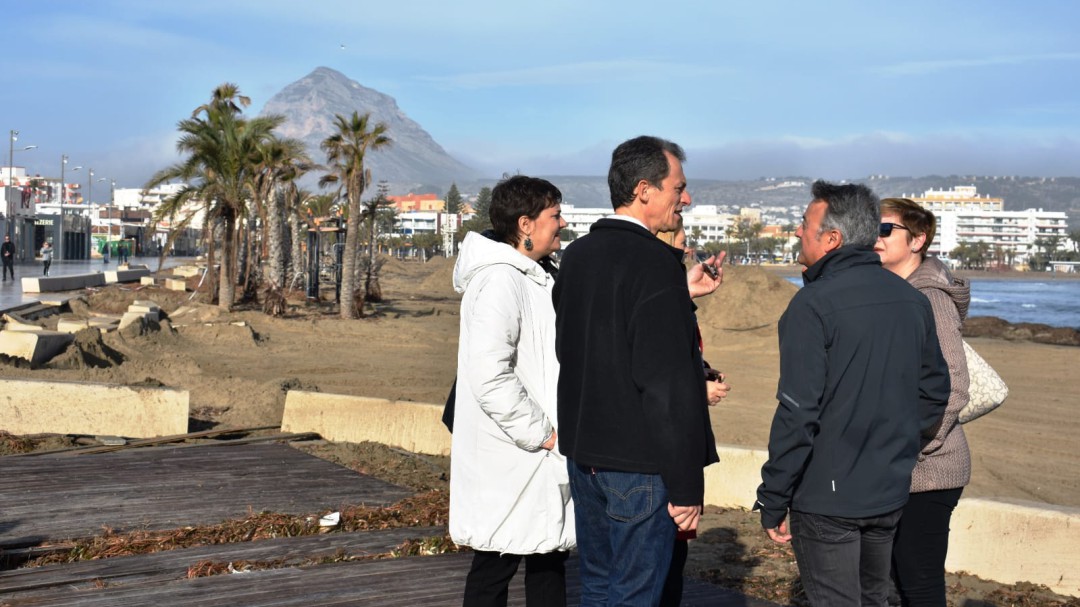 Duque y Martínez Dalmau visitan las obras de recuperación en Xàbia