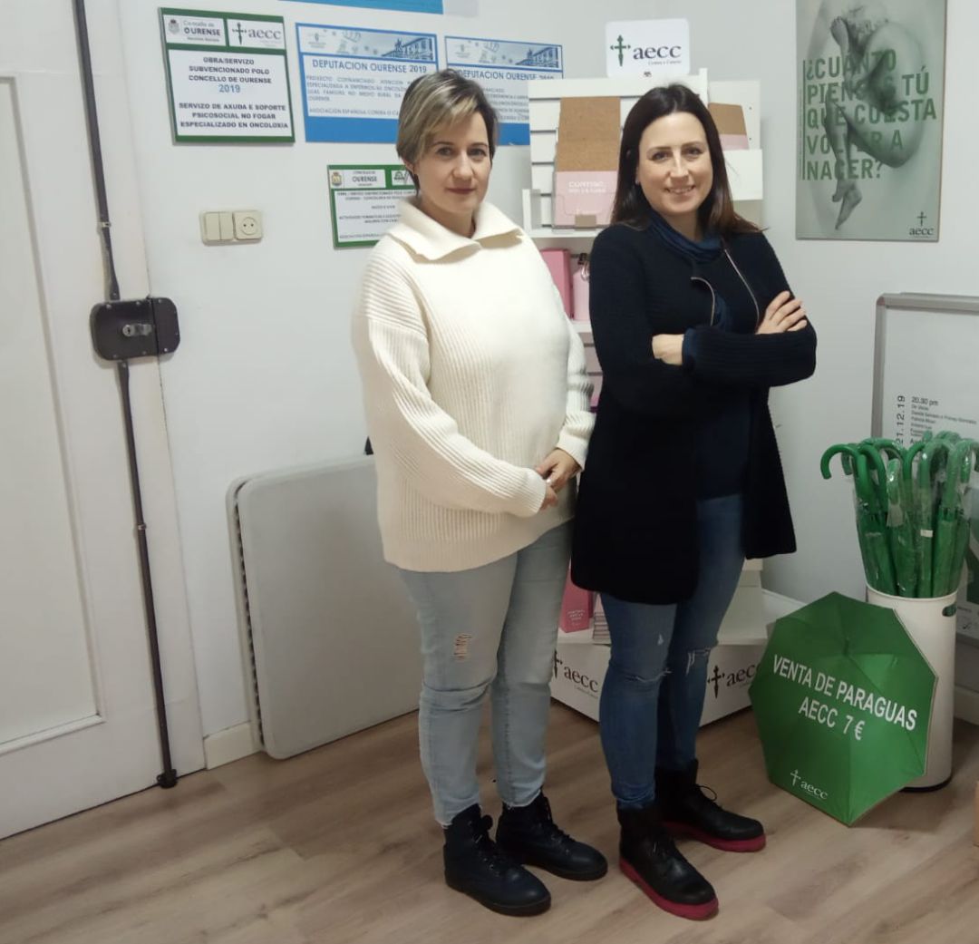 Belén Pérez Ramos, coordinadora de voluntariado de la AECC en Ourense y Beatriz Rodríguez Salas, psicooncóloga. Belén Pérez Ramos, coordinadora de voluntariado de la AECC en Ourense y Beatriz Rodríguez Salas, psicooncóloga.