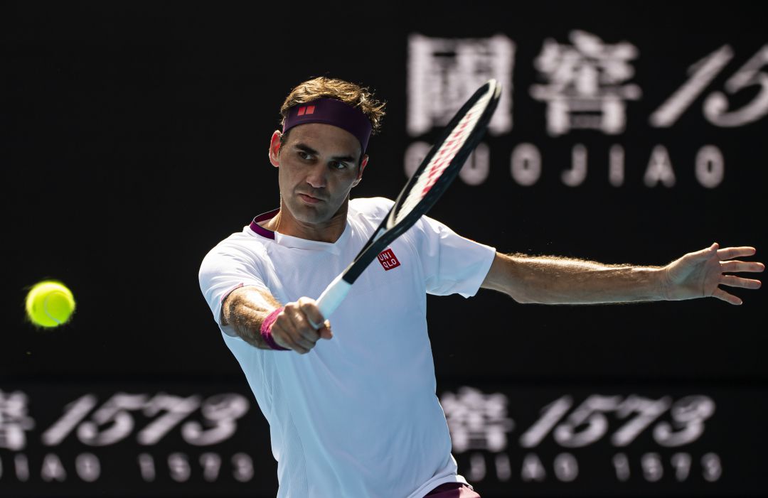 Roger Federer, en su partido ante el estadounidense Tennys Sandgren. Roger Federer, en su partido ante el estadounidense Tennys Sandgren.