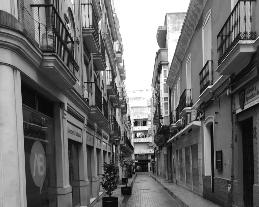 Calle Hernán Cortés (Huelva) Foto cedida por el escritor onubense Diego Lopa Calle Hernán Cortés (Huelva) Foto cedida por el escritor onubense Diego Lopa
