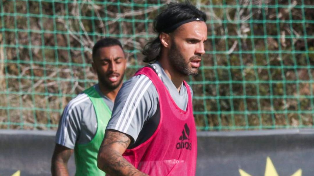 Sergio Sánchez, durante un entrenamiento con el Cádiz Sergio Sánchez, durante un entrenamiento con el Cádiz