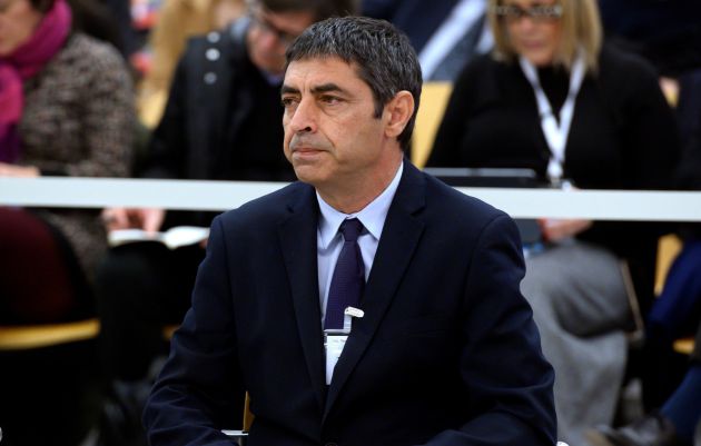 El exmayor de los Mossos d'Esquadra, Josep Lluís Trapero, durante la primera jornada del juicio El exmayor de los Mossos d'Esquadra, Josep Lluís Trapero, durante la primera jornada del juicio