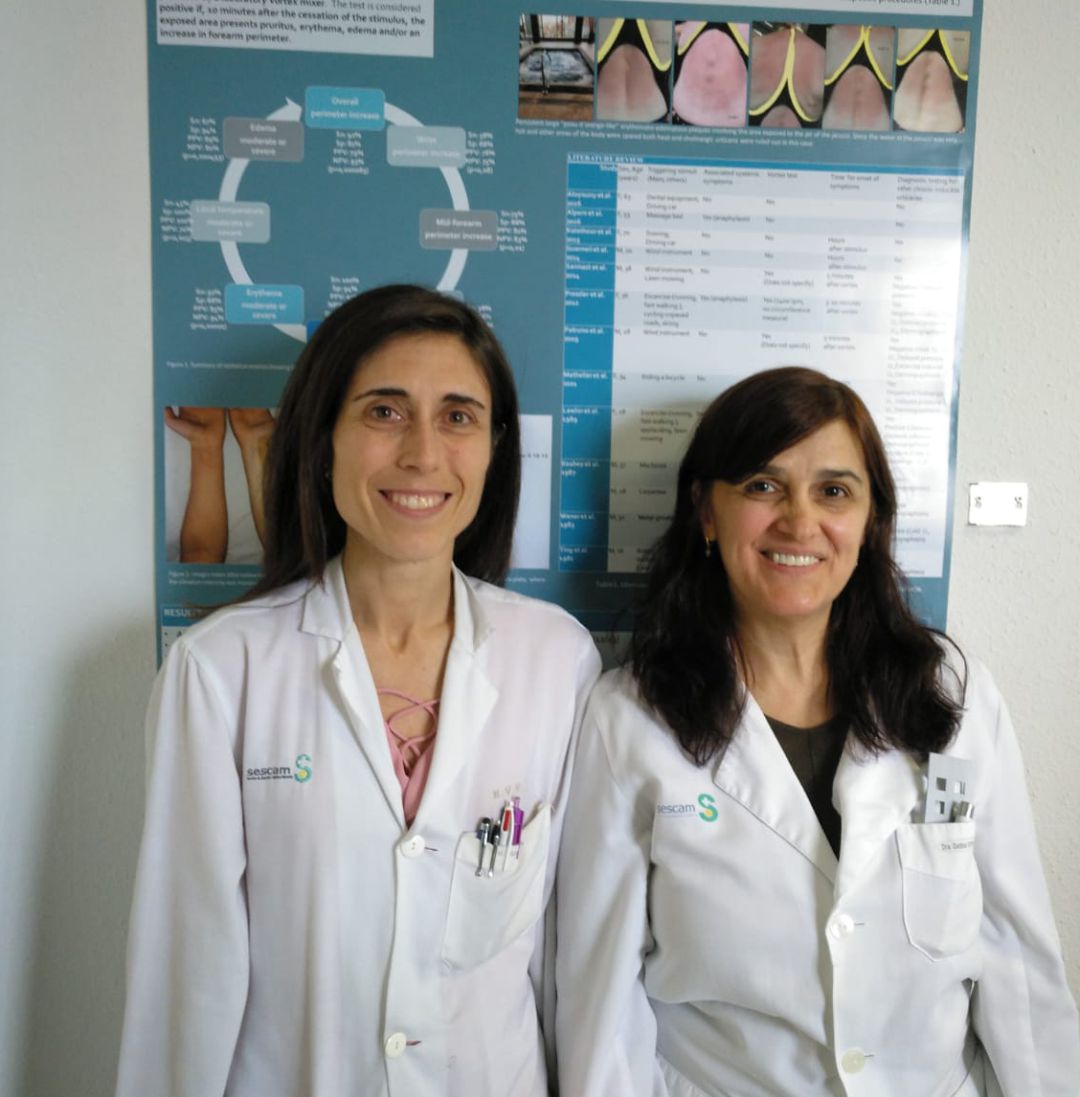 Isabel Sánchez Matas (izda) y Maria Elena Gatica (drcha). Alergóloga y dermatóloga del complejo hospitalario de Toledo
Isabel Sánchez Matas (izda) y Maria Elena Gatica (drcha). Alergóloga y dermatóloga del complejo hospitalario de Toledo