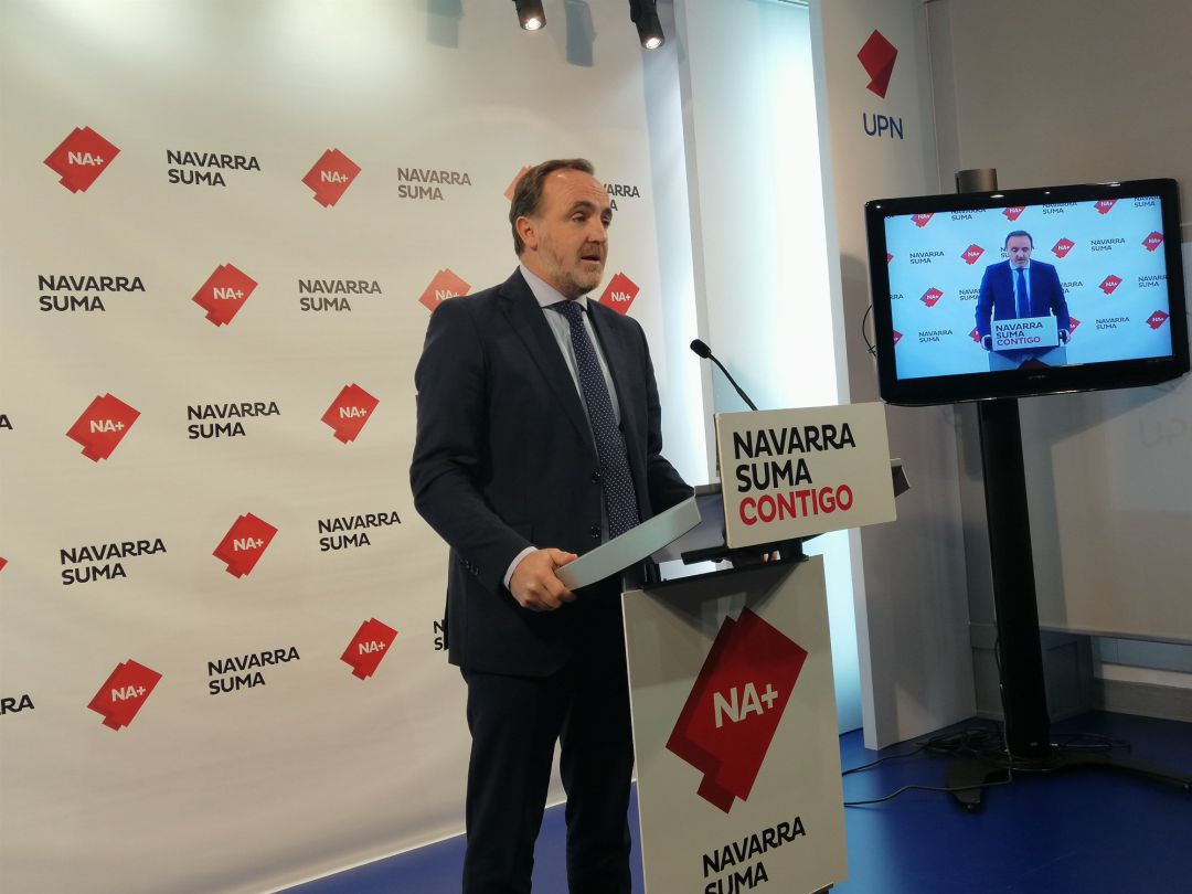 El portavoz de Navarra Suma en el Parlamento foral, Javier Esparza El portavoz de Navarra Suma en el Parlamento foral, Javier Esparza