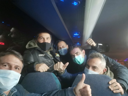 Españoles repatriados camino del Gómez Ulla Españoles repatriados camino del Gómez Ulla