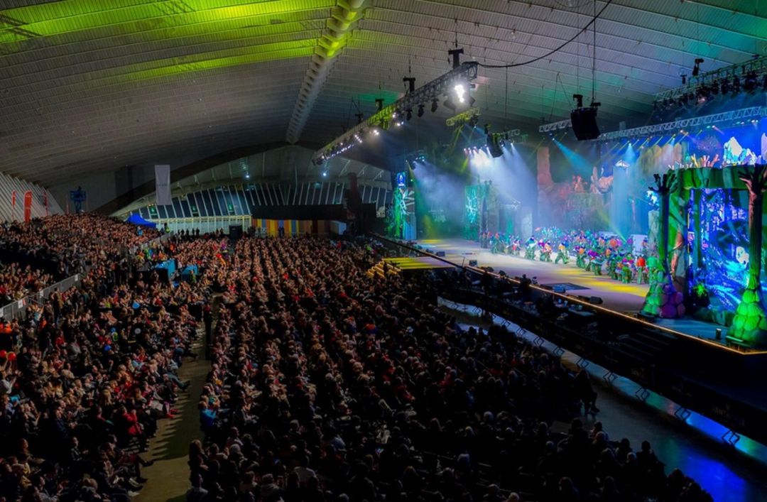 El Recinto Ferial, lleno durante la final de murgas del año pasado. El Recinto Ferial, lleno durante la final de murgas del año pasado.