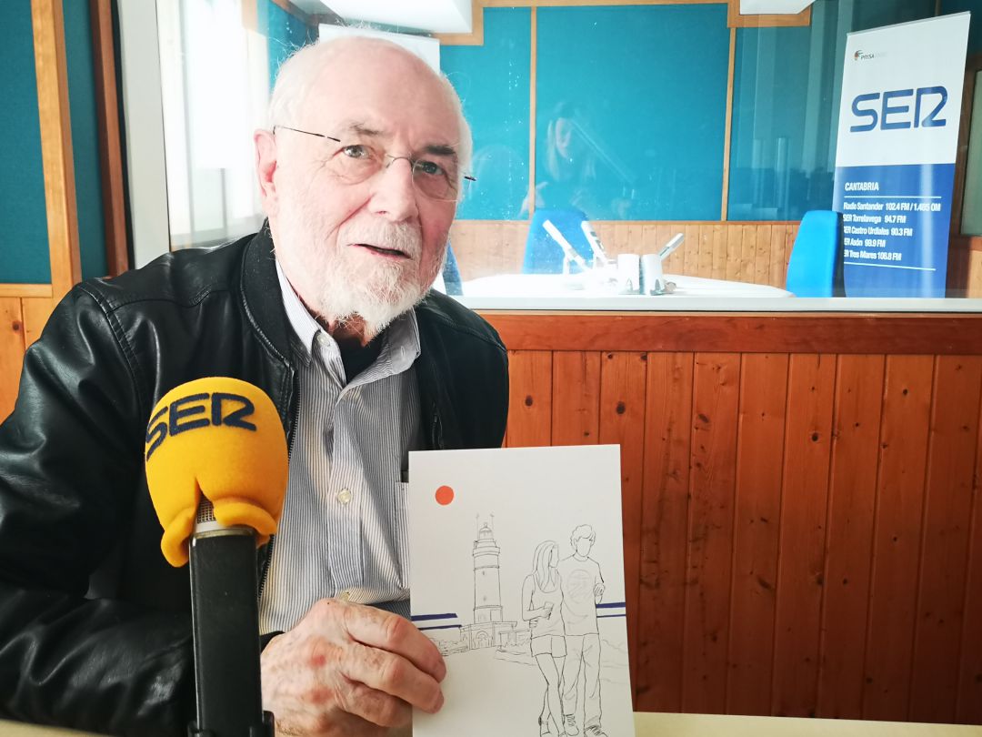 Pedro Sobrado en los estudios de la Cadena SER en Cantabria. Pedro Sobrado en los estudios de la Cadena SER en Cantabria.