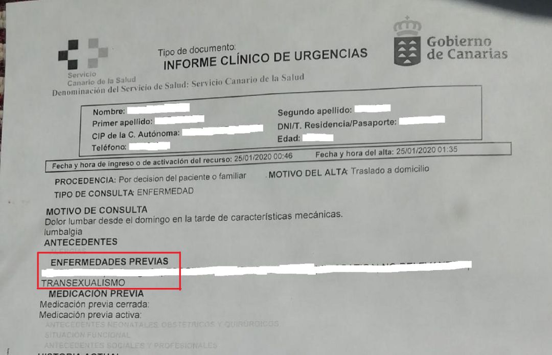 Parte de urgencias de Damián Parte de urgencias de Damián
