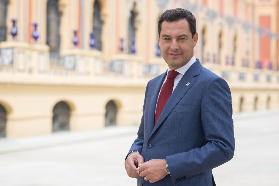 El presidente de la Junta, Juan Manuel Moreno, en el Palacio de San Telmo El presidente de la Junta, Juan Manuel Moreno, en el Palacio de San Telmo