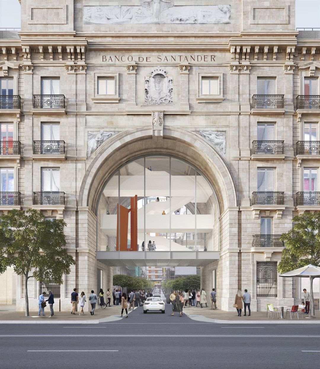 El portavoz del equipo de gobierno, Javier Ceruti, advierte que no tocar el arco del edificio del Banco Santander, en el paseo Pereda, provocaría "mucho retraso" en el proyecto , porque significaría "empezar de cero" El portavoz del equipo de gobierno, Javier Ceruti, advierte que no tocar el arco del edificio del Banco Santander, en el paseo Pereda, provocaría "mucho retraso" en el proyecto , porque significaría "empezar de cero"