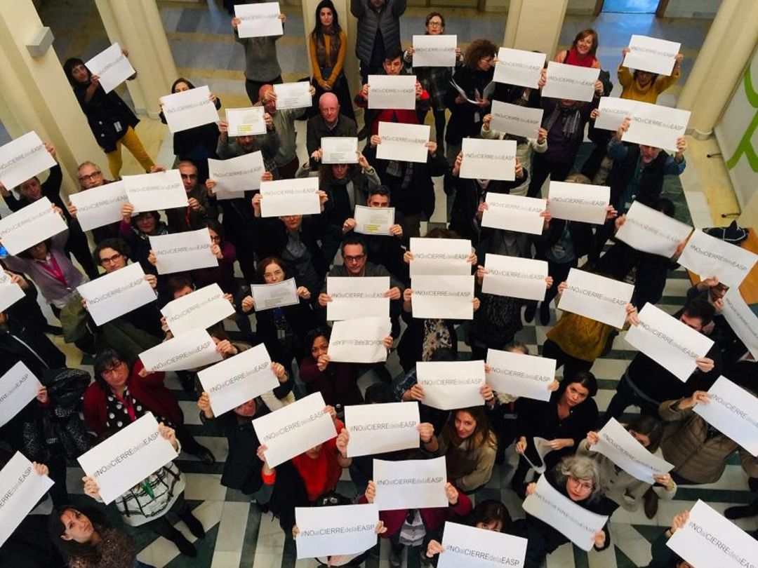 Trabajadores contra el cierre de la EASP Trabajadores contra el cierre de la EASP