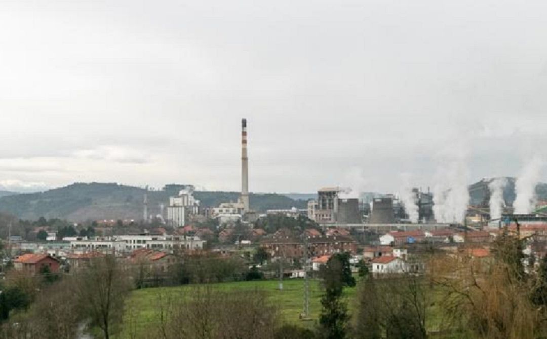 Vista de las instalaciones de Solvay. Vista de las instalaciones de Solvay.