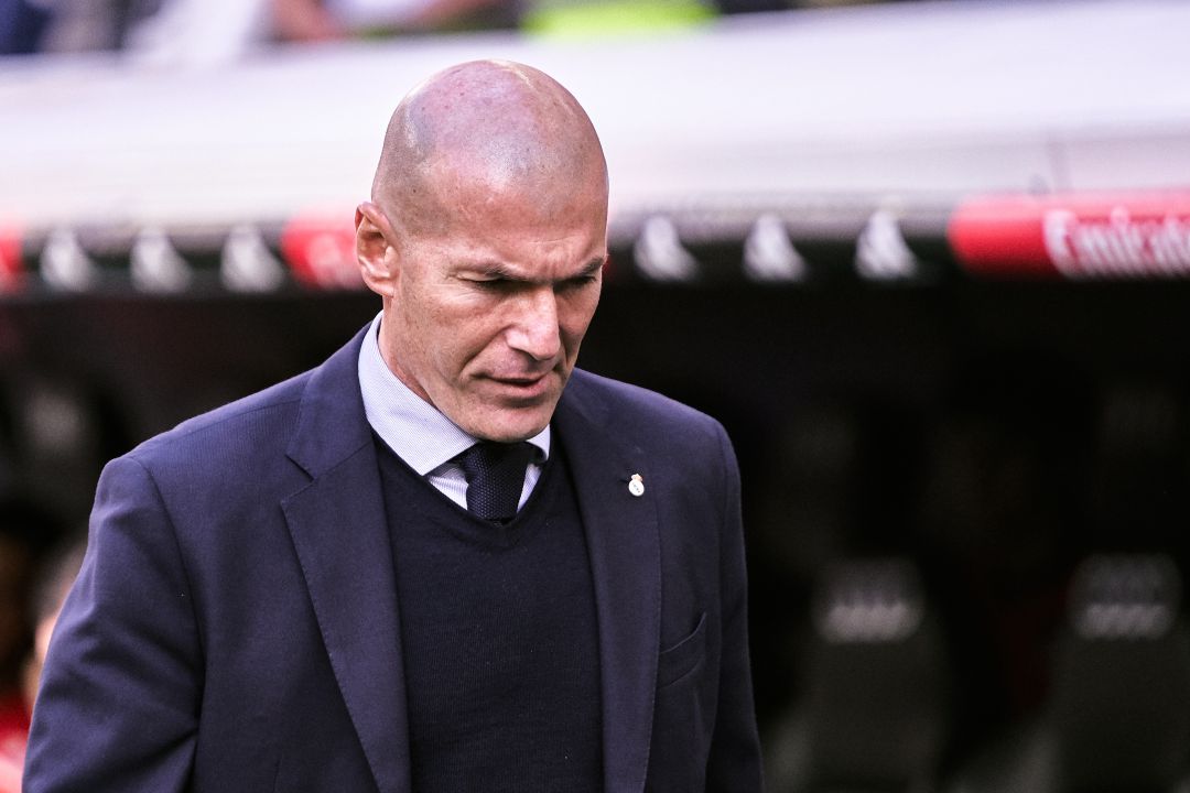 Zidane, durante el derbi madrileño. Zidane, durante el derbi madrileño.