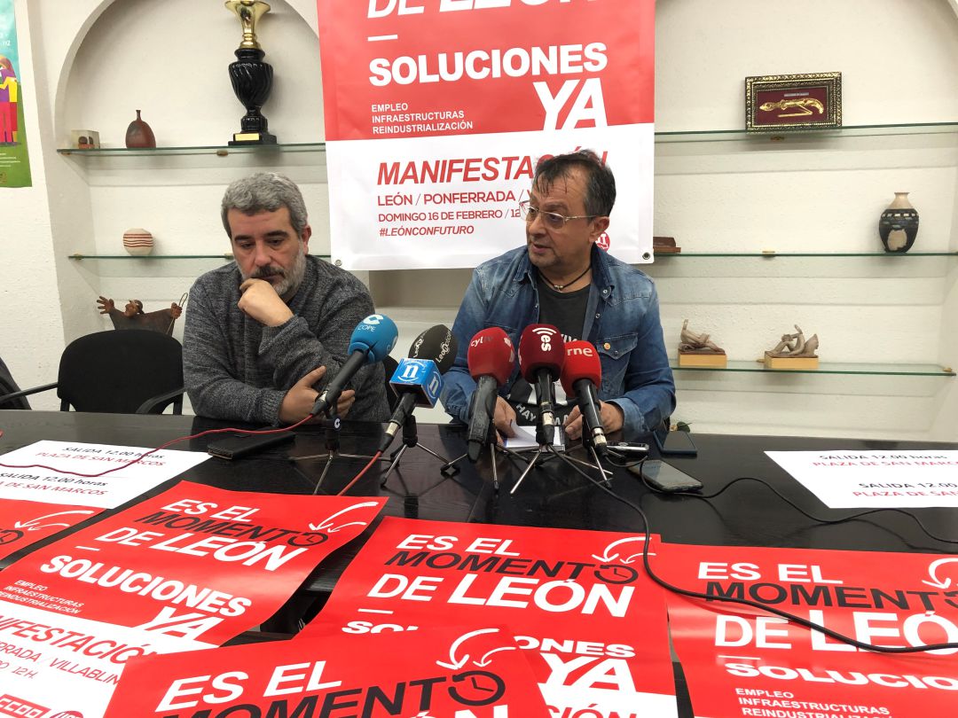 Xosepe Vega y Enrique Reguero responsables de CCOO y UGT en León Xosepe Vega y Enrique Reguero responsables de CCOO y UGT en León