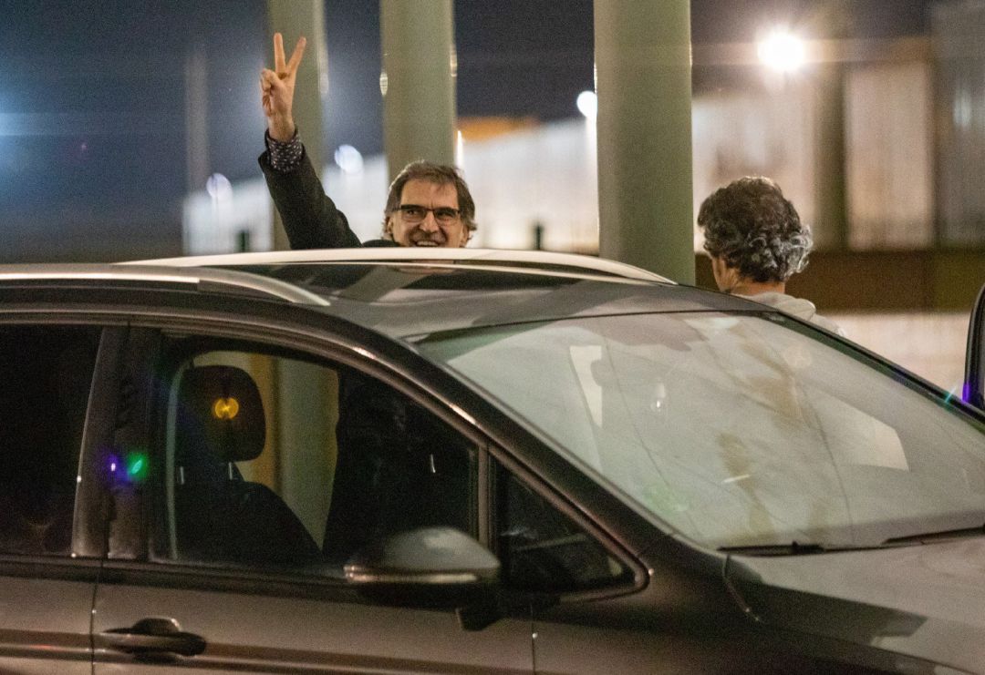 Jordi Cuixart sale de la cárcel de Lledoners por su primer permiso penitenciario Jordi Cuixart sale de la cárcel de Lledoners por su primer permiso penitenciario
