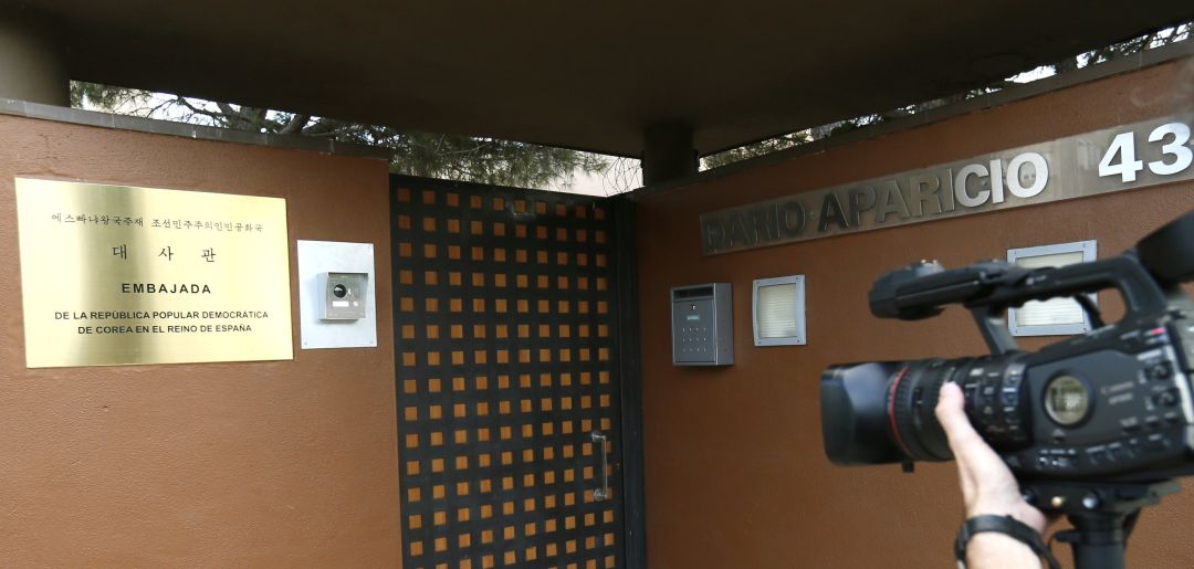 Sede de la embajada de Corea del Norte en Madrid, en una imagen de 2017. Sede de la embajada de Corea del Norte en Madrid, en una imagen de 2017.