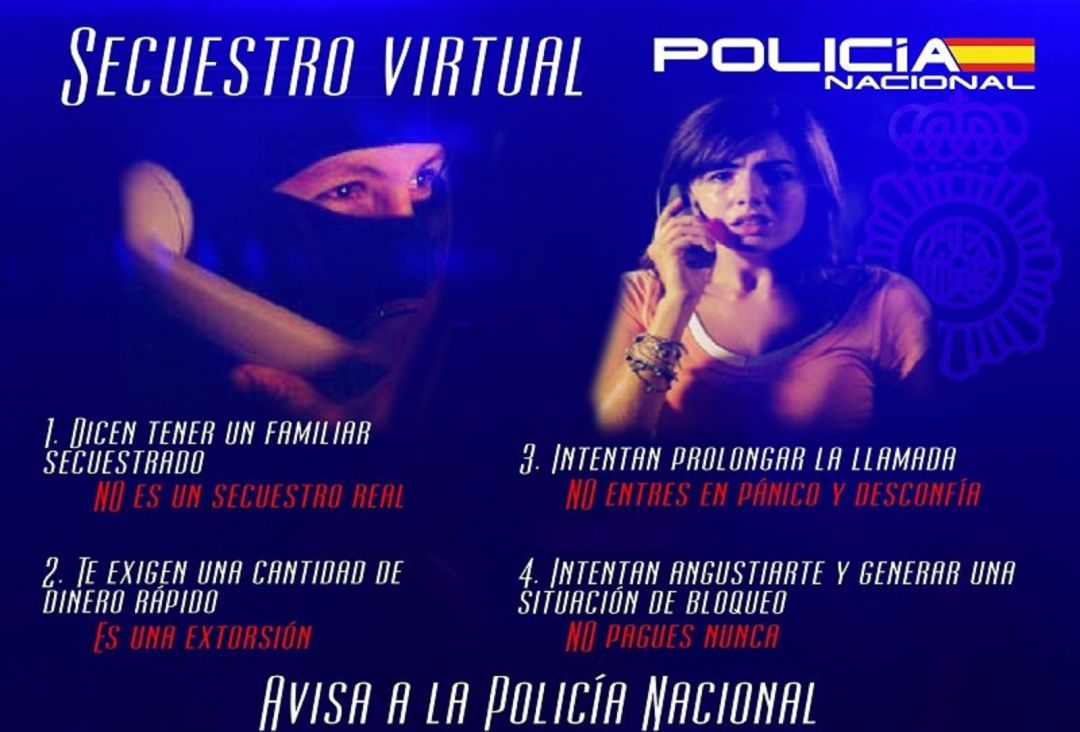 Cartel difundido por la Policía Nacional para evitar estas estafas telefónicas Cartel difundido por la Policía Nacional para evitar estas estafas telefónicas